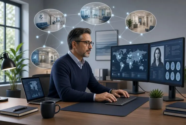 Remote medical director overseeing co-occurring disorders telepsychiatry across multiple sites