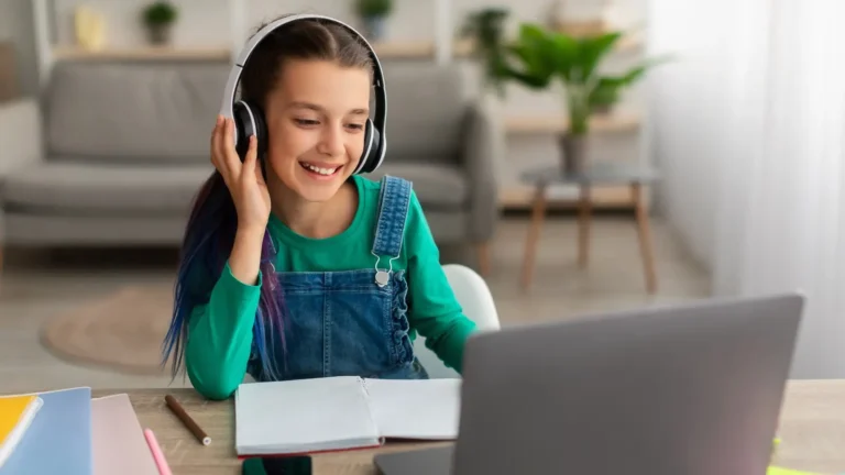 Child on a virtual psychiatry session for the types of psychiatrists who may treat children