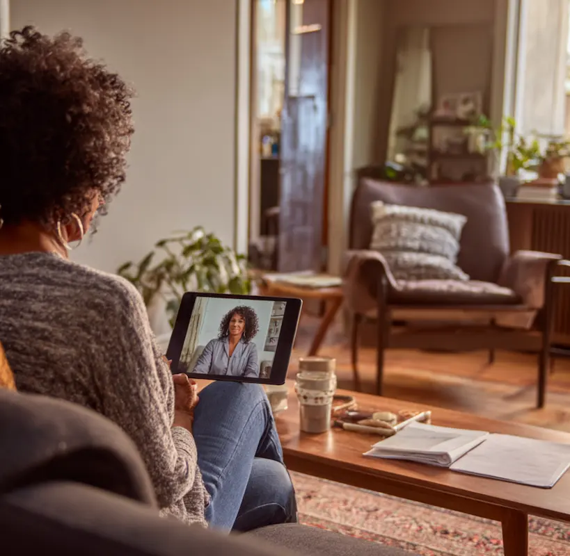 Patient meeting with a FasPsych provider